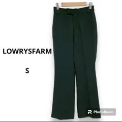 【超美品】 ローリーズファーム 深緑 長ズボン パンツ センタープレス S