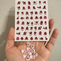 【お得セット】おぱんちゅ ネイルシール1シート&ネイルパーツ10個