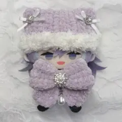 【No.460】にじぱぺっと 猫耳ニット帽×リボンマフラー(snow)
