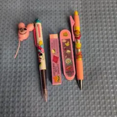 ディズニーリゾート　ボールペン、シャープペン、消しゴム、シャープペンの芯セット
