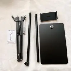 タブレットスタンド フロアスタンド アーム スマホホルダー ブラック