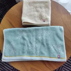 花柄フェイスタオル2枚セット