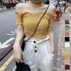クロップド丈トップスのサムネイル