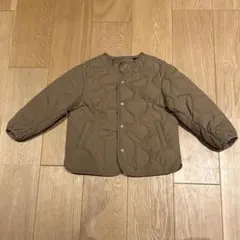 ユニクロKIDS キルティングジャケット　アウター　茶色110 UNIQLO