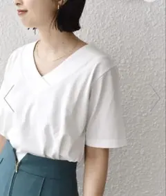 SHIPS　オーガニックコットン バリエーションネックTEE Vネックのサムネイル