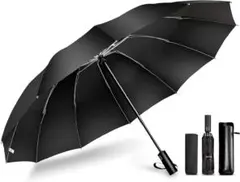 【超大サイズ・12本骨】 折りたたみ傘 ワンタッチ自動開閉 メンズ傘 大きい
