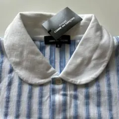 tricot COMME des GARÇONS 綿シャツ ストライプ 半袖●Ｓ