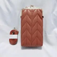 スマホショルダー ショルダーバッグ お財布ポシェット 財布　キャメル