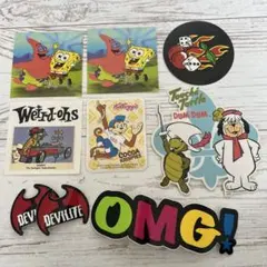 スポンジボブ、カラフルキャラクターステッカーセット