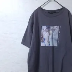 ヴァンスエクスチェンジ アート プリント Tシャツ 半袖 M 夏 グレーのサムネイル