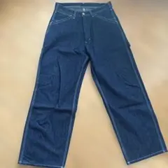 Lee ダークブルー ワイドレッグデニム