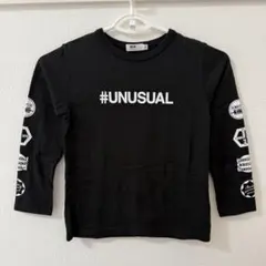 #UNUSUAL ブラック 120長袖カットソー