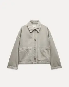 【新品】ZARA ザラ ウォッシュドシャツジャケット