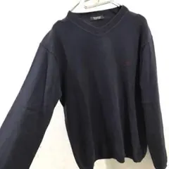 ＢＵＲＢＥＲＲＹ ＢＬＡＣＫ ＬＡＢＥＬ カシミア ニット ネイビー 2