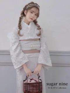 sugar nine 浴衣 セット レース ピンクのサムネイル
