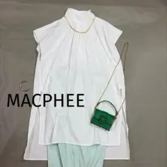 ほぼ新品‼️リネTOMORROWLAND マカフィー 2way ペプラムブラウス 