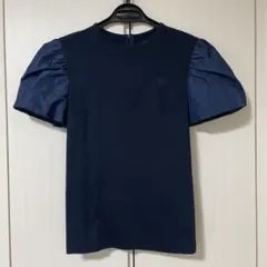 BORDERS at BALCONY パフスリーブTシャツ ネイビー 36のサムネイル