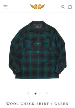 Subculture ウールチェックシャツ グリーン系 Subculture ウールチェックシャツ グリーン系 WOOL CHECK SHIRT