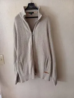 バーバリー　 ジップアップ ニットセーター　綿100%
