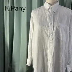 K.Pany ホワイト 長袖オーダーワイシャツ おしゃれ