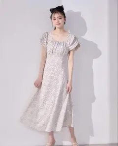 AnMILLE アンミール バストギャザーOP ドット ワンピース