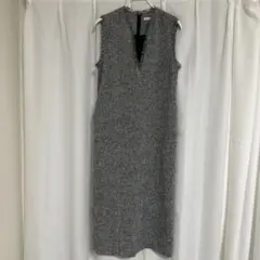 入学式　ツイードワンピース　ノースリーブ ロングワンピース