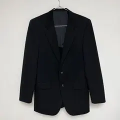 シンプル テーラードジャケット 2つボタン ブラック 背抜き仕様 万能 1枚