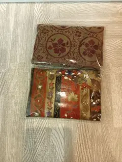 2個ハンドメイドティッシュカバー(ポケットティッシュ入り)和風生地