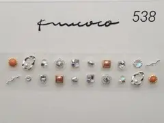 耳ツボジュエリー　20粒 ♡シンプル、オレンジ♡おまとめがお得です♡