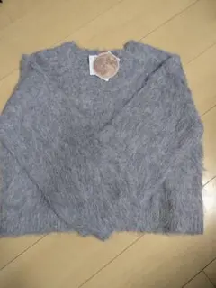 最終お値下げ★tal. by yumi グレー 長袖シャギーニットLL