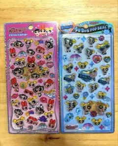 パワーパフガールズ プチドロップステッカー 2種セット