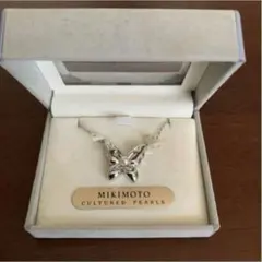 MIKIMOTO 蝶　バタフライ　ネックレス　JAL ミキモト　コラボ