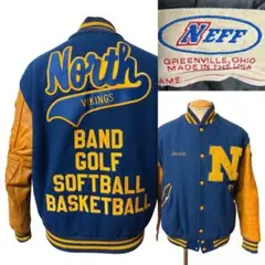 USA製 ビンテージ フルデコ 袖革 スタジャン L相当 xpv