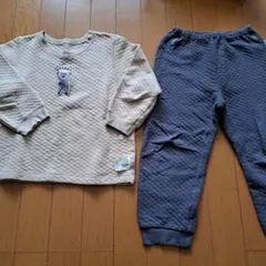 ユニクロ　キルティングパジャマ　くま刺繍　110cm