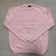 UNIQLO M ピンク クルーネックセーター 綿100％