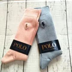 POLO　RALPHLAUREN 　ソックス 24-26cm 2色セット