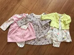 ベビー服 女の子 ワンピース3点セット