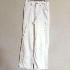 【新品・タグ付き・美品】UNIQLO バギージーンズ XSサイズ ホワイト