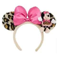 ディズニーランド ミニーマウス ヒョウ柄カチューシャ レア