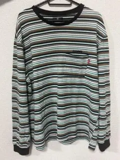 Subciety サブサエティ ボーダー ロンT 長袖 胸ポケット メンズ L