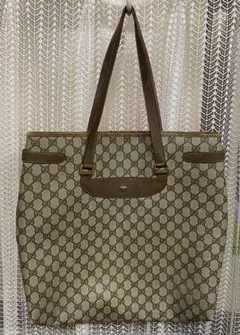 オールドGUCCI GGパターン トートバッグ ベージュ/ブラウン