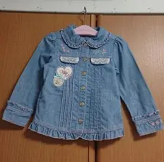 ☆ mezzo piano ☆ メゾピアノレース デニム ジャケット 110