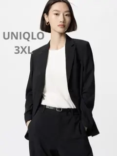 UNIQLO 感動ジャケットリラックスフィット 黒 3XL 大きいサイズ