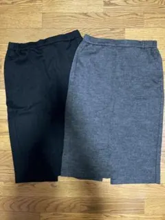 【着用数回】2点セット UNIQLO ひざ丈/ロングスカート