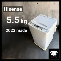 設置まで✨ Hisense 一人暮らし用洗濯機 5.5kg✨ 2023年製⭕️のサムネイル