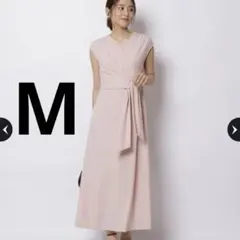 カシュクールカットナローワンピース JUSGLITTY Mサイズ ピンク