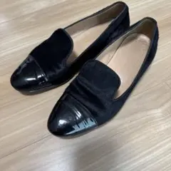 ファビオ ルスコーニ　ブラックポニーヘア　パテントレザー　ローファー