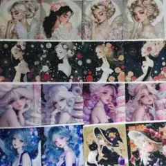 NO.17 パネル生地16枚☆全部女性18cm✕18cm