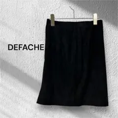 新品　defache デファッシュ膝丈スカート 7号 S 無地 黒 通勤524