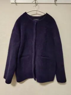 グリーンレーベルリラクシング　ノーカラーニットカーディガン